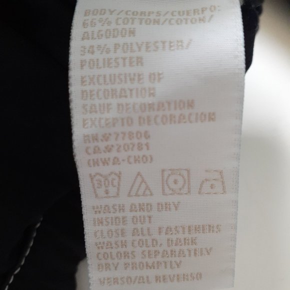 Tommy Hilfiger All-Condition Gear Hooded Pullover w/Buttons Blue Size M - Picture 13 of 14